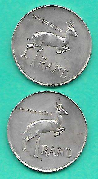 SET OF 1966 R1 SIVER COINS SUID AFRIKA SOUTH AFRICA SEE PER SCAN