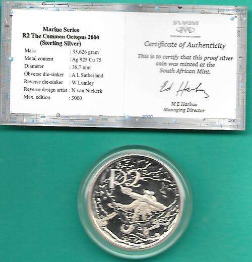 2000 R2 CROWN MARINE SERIES THE COMMON OCTOPUS NO 340 IN BLUE BOX SEE PER SCAN