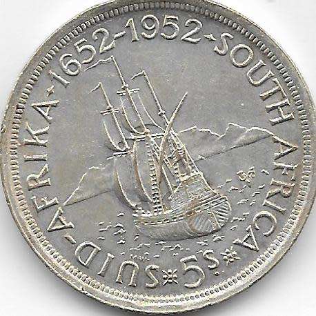 1952 SILVER FIVE SHILLINGS SEE PER SCAN