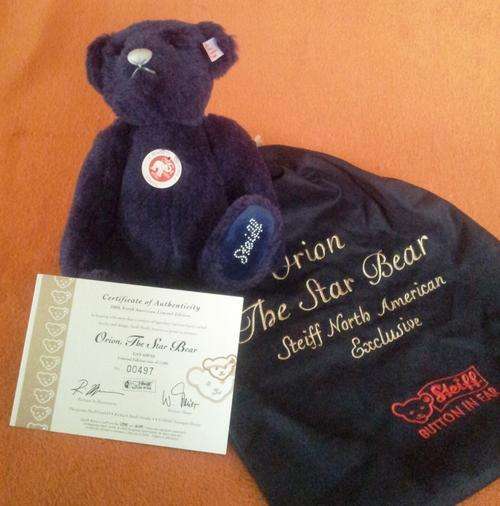 Steiff North America Musical Bear with Swarovski detailing, Orion, The Star Bear - EAN 668760