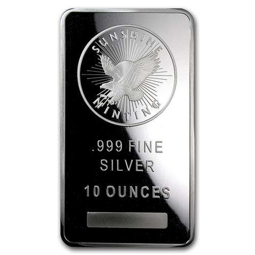 2014 Sunshine Mint 10oz .999 Fine Silver Bar (uncirculated) X3