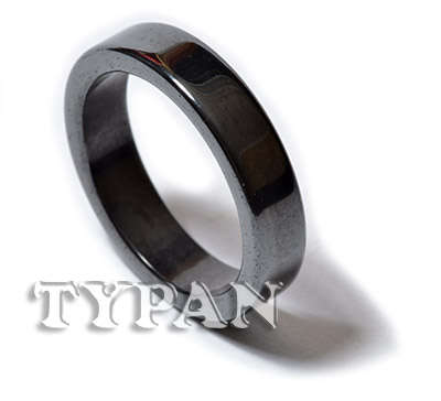Healing Magnetic Hematite Ring 5.6mm width 16mm diameter