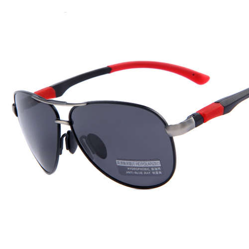Pilot Black Frame Black Lens Polarised Police Sunglasses