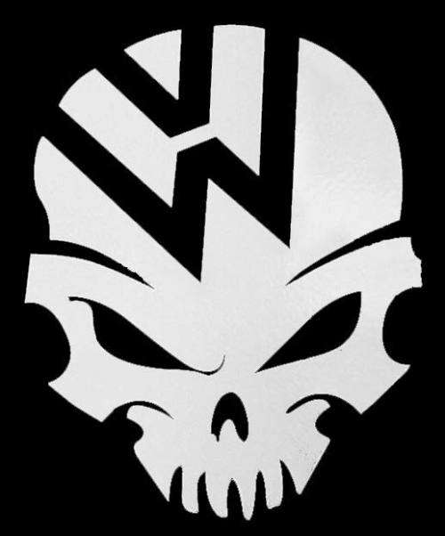 **IN STOCK** VW LOGO Silver Skull Car Decal sticker for Beetle Polo Golf CC Touareg Tiguan Passat