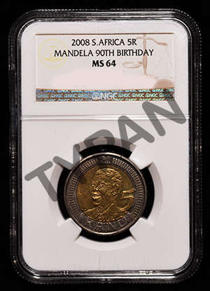 2008 R5 Mandela 90th Birthday NGC MS64