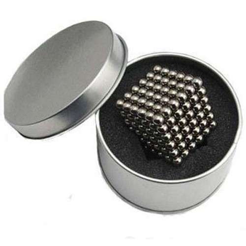 Neodymium 216X5mm silver magnet buckyballs