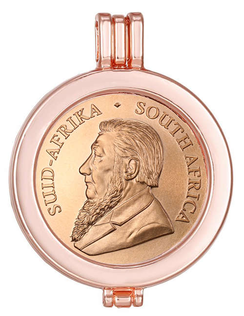**IN STOCK** Pendant Locket to hold 33mm size coins ROSE GOLD only