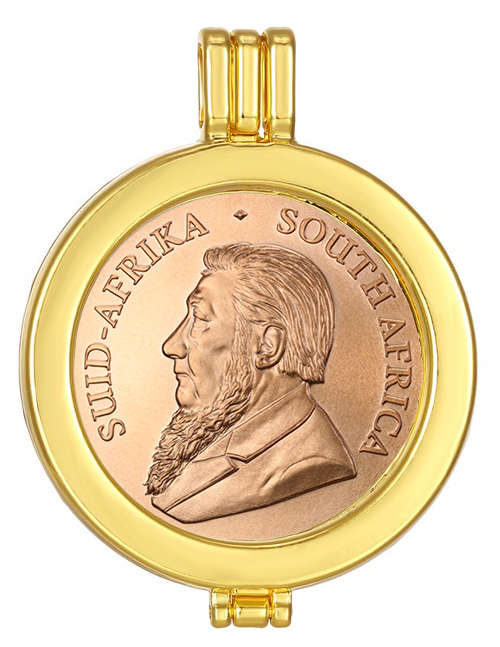 **LOCAL STOCK** Pendant Locket to hold 33mm size coins YELLOW GOLD only