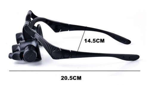 **LOCAL STOCK** Jewelry Watch Repair Loupe 10X 20X Magnifier With 2 LED Lights Microscope