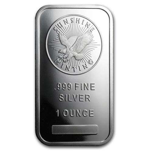 Sunshine Mint 1oz Pure Silver Bar