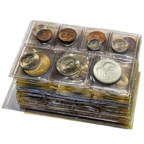 29 RSA Uncirculated Mint Packs with silver R1 coins 1967-1992