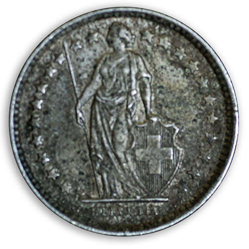 1963 Switzerland 1/2 Franc