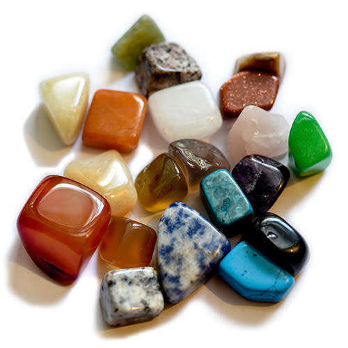 20 Gemstones from all over the World in White paper box