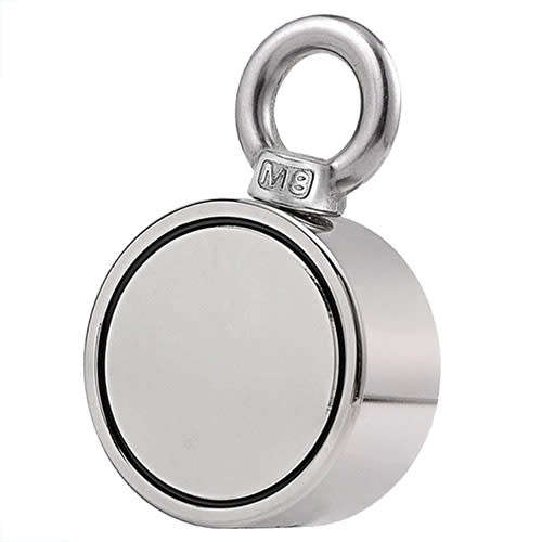 60mm Salvage Pot Fishing Magnet 140kg double sided **LOCAL STOCK**
