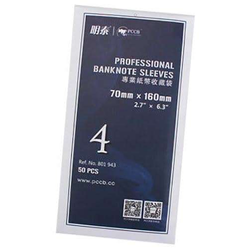 Banknote Sleeve 70X160mm pack of 50 **LOCAL STOCK**
