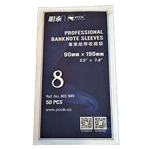 Banknote Sleeve 90X190mm pack of 50 #8