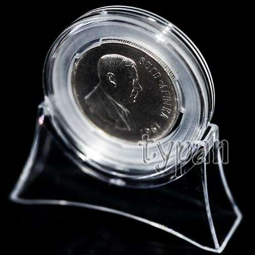 45mm coin capsule with clear size 22mm insert with display stand