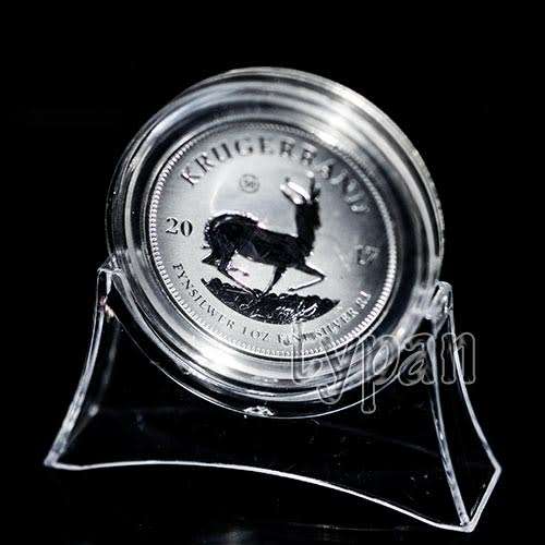 45mm coin capsule with clear size 22mm insert with display stand