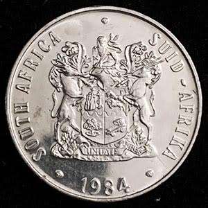 1984 South Africa 50c Uncirculated nickel