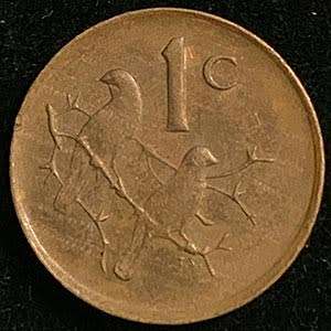 1989 South Africa circulated bronze 1c