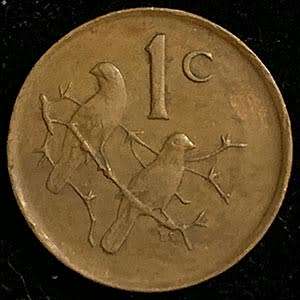 1989 South Africa circulated bronze 1c