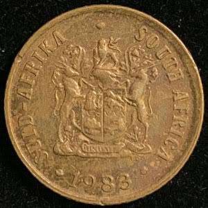 1983 South Africa circulated bronze 1c