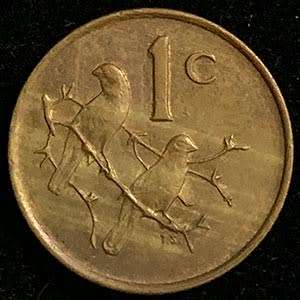 1983 South Africa circulated bronze 1c