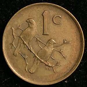 1983 South Africa circulated bronze 1c