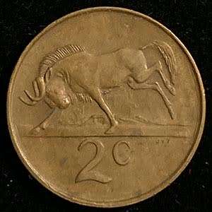 1990 South Africa 2c bronze fine