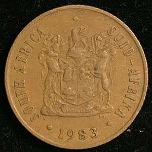 1983 South Africa 2c bronze fine