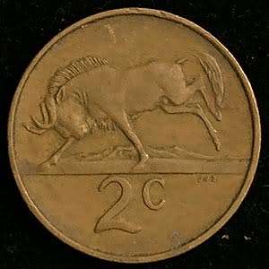 1983 South Africa 2c bronze fine