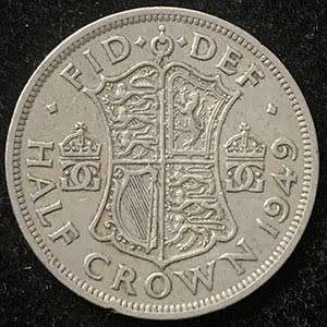 1949 George VI  United Kingdom  Half Crown