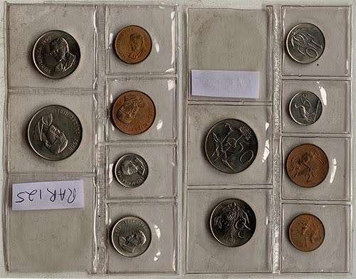 1968 South Africa Afrikaans uncirculated mint set excluding R1 as issued by SA Mint