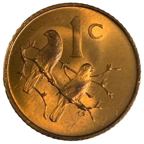 1968 South Africa English 1c uncirculated bronze
