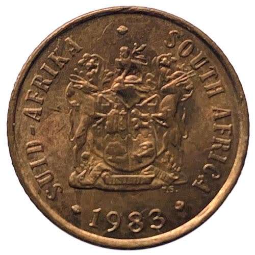 1983 South Africa circulated 1c fine