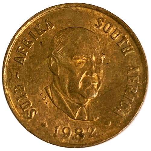 1982 South Africa circulated 1c fine