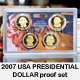 2007 US Presidential $1 coin PROOF set