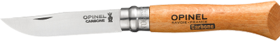 Opinel Beech Carbon Steel no 6 Knife - Free shipping