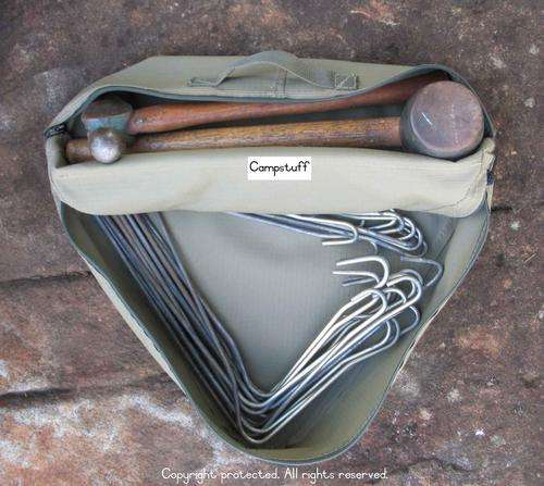 CampStuff tent-peg + mullet/hammer ripstop canvas bag