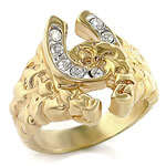 CLEAR AUSTRIAN CRYSTAL RING - SIZE 8.