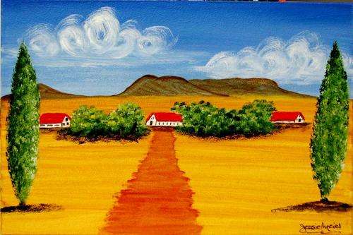 AGRID FARM - SA ARTIST JESSIE MEIER - FRAMED 300X300