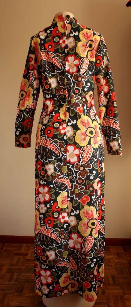 1960s floral psychedelic maxi-dress
