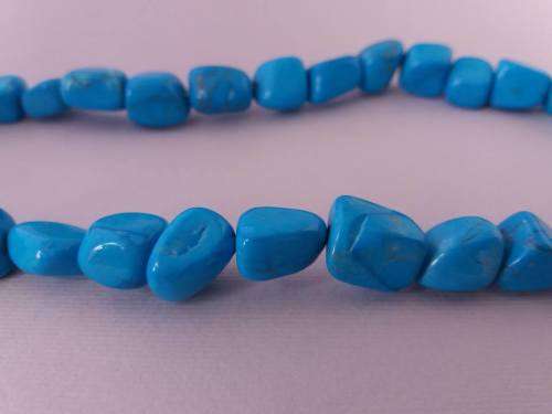 Natural turquoise bead necklace