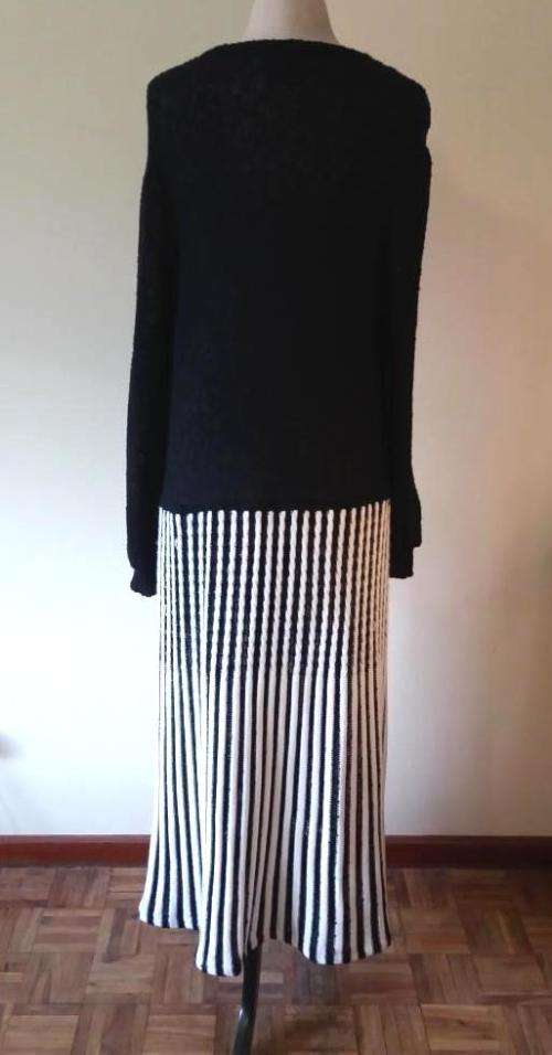 Vintage black and white knitted dress-made in SA