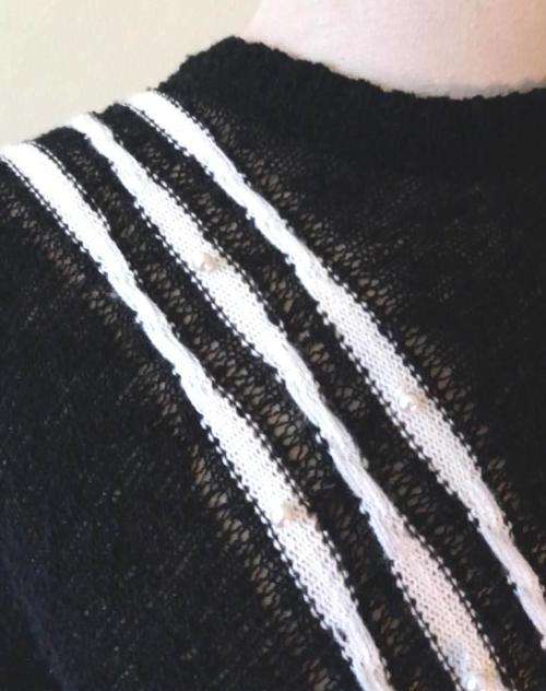 Vintage black and white knitted dress-made in SA