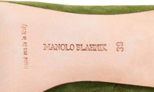 GENUINE red satin Manolo Blahnik slingbacks