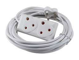 10 m extension cord with 2 way multi plug