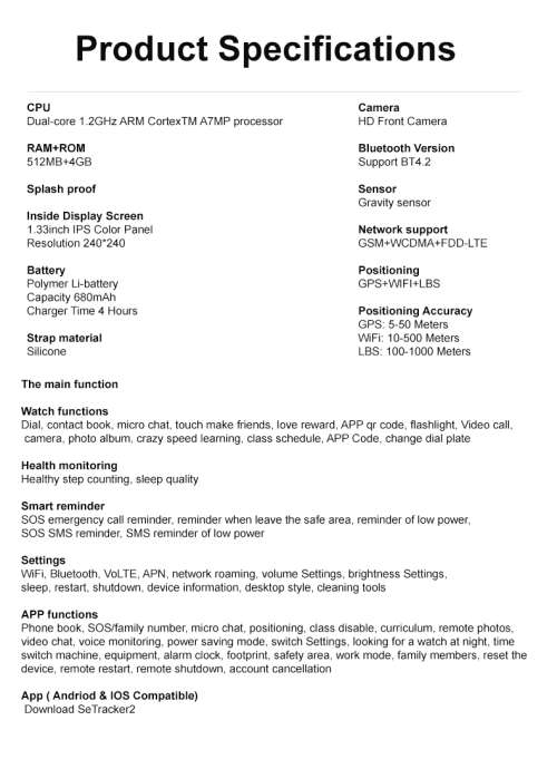 Kids 4G Video Calling Smart Watch