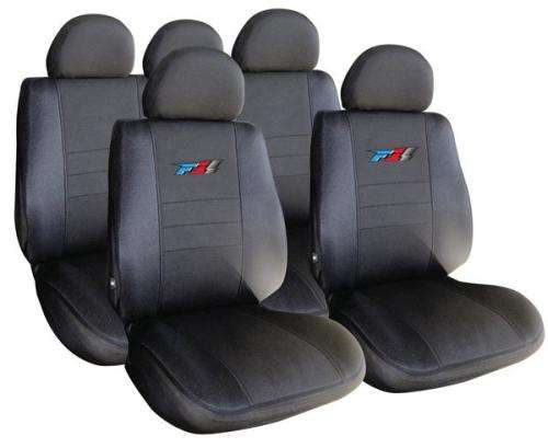 9 Piece Seat Cover Set - F1 - Black