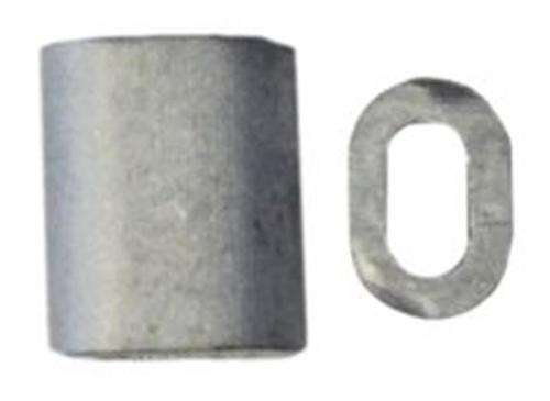 Oval Aluminium Wire Sleeve - 1mm Diameter
